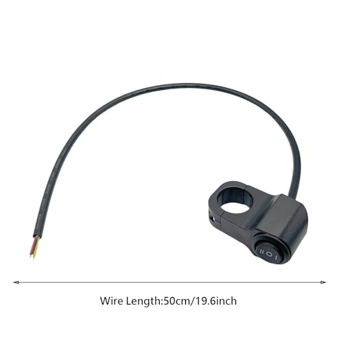2PCS Motorcycle Handlebar Switch 12V ON-Off-ON Light Toggle Switches Waterproof Aluminum Alloy ATV Compatible with Motorcycle ATV UTV Scooters 7/8" Handlebars (22mm) - size: ON-Off-ON