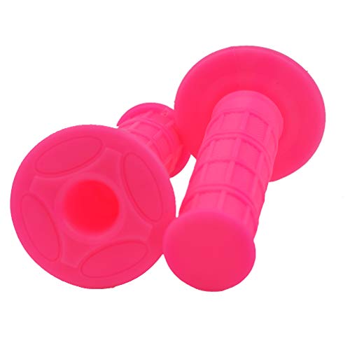 HIAORS Soft Rubber Handle Grips Compatible with Chinese Pit Dirt Motor Trail Bike Motorcycle 50cc 70cc 90cc 110cc 125cc 150cc CRF50 XR50 SSR YCF IMR Atomik Thumpstar BSE Apollo Kayo Stomp Parts Pink - color: Pink