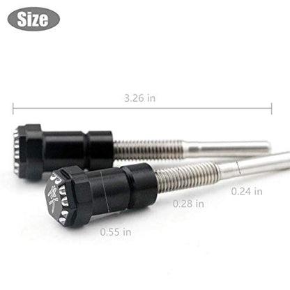 Seat Thumb Screws Bolts, Front Mount Screw Cap Compatible with Suzuki GSX1300R Hayabusa 2008-2024 (2 PCS,Black) - color: black, size: 2008-2024