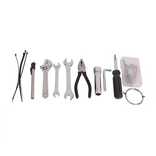 MOTO4U 12PC Universal Compact Repair Tool Kit for Metric Japanese Motorcycles UTV ATV Snowmobiles Snowbikes and Personal Watercraft
