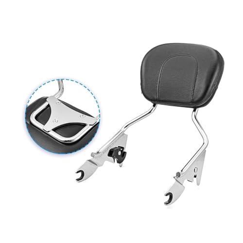 Dasen Detachable Sissy Bar Compatible with Harley Touring, Passenger Backrest Quick-Release Fit Touring Road Glide Street Glide Electra Glide Road King 2009-2025 Chrome