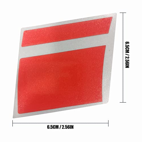 Kemaily Wheel Decals Hash Stripe Stickers Fits 18''- 21'' Wheels, 6Pcs Reflective Car Wheel Rim Decal Stripes Decoration Accessories (Red)