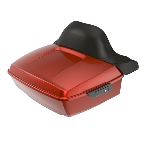 Advanblack 2024 Road Glide King Tour Trunk Pack Compatible with Harley Touring CVO Road Glide, Street Glide, 2023.5 2024 2025 Detachable Mounting Rack, Full Backrest & Trunk Liners (Red Rock) - color: Red Rock