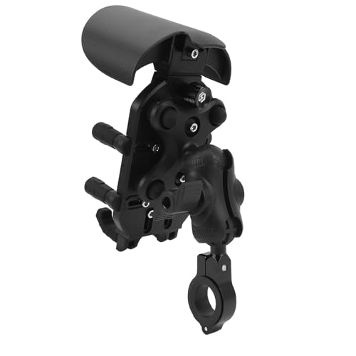 Motorcycle Phone Mount, Anti Shake Vibration Dampener High Speed Secure Lock Bike Phone Holder, Handlebar Mount with Adjustable Bracket and Anti Theft Design for