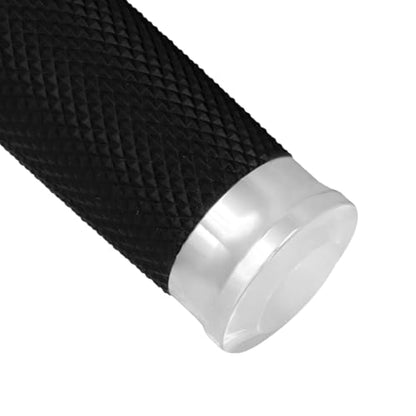 Motorcycle 1" Hand Grips Handlebar Grips Cable Throttle Fit for Harley Touring Street Glide Road King Road Glide Electra Glide Dyna Softail - color: #5 Chrome