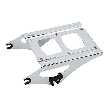 TCMT King Motorcycle Trunk Box Backrest Luggage Rack 2 Up Mounting Rack Fit for Harley 2014-2025 Touring CVO Road King Road Glide Street Glide Electra Glide Pack - color: Style B Chrome 2 Up Rack#2