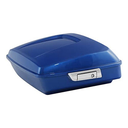 Electric Blue Chopped Trunk W/Latch Backrest Fits for Harley Tour Luggage Trunk Touring 14-22 Road Street Electra Glide - color: Electric Blue Chopped Trunk Set #4