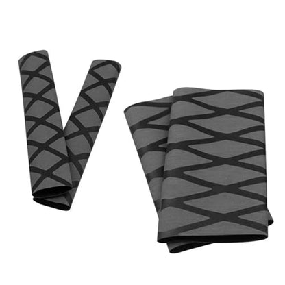 4 PCS Non-Slip Heat Shrink Motorbike Grips & Brake Grips Sleeve, Diamond Grid Rubber Handlebar Grip Cover, Shockproof Handlebar Protector, Universal for Dirt Bike, Scooter (Black) - color: Black