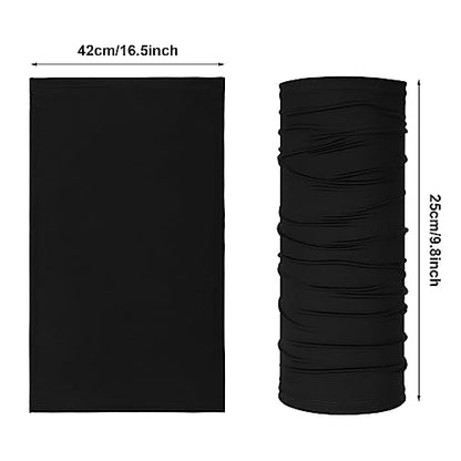 Geyoga 6 Pieces Summer UV Protection Cooling Neck Gaiter Face Clothing Neck Gaiter Mask Scarf Sunscreen Breathable Bandana - color: Black