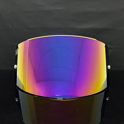Assault Helmet Visor,Motorcycle Helmet Shield Replacement UV Protection Windshield Compatible With Assault,Stream,Rapid,Storm,FF320,FF328,FF353,FF800(Rainbow) - color: Rainbow