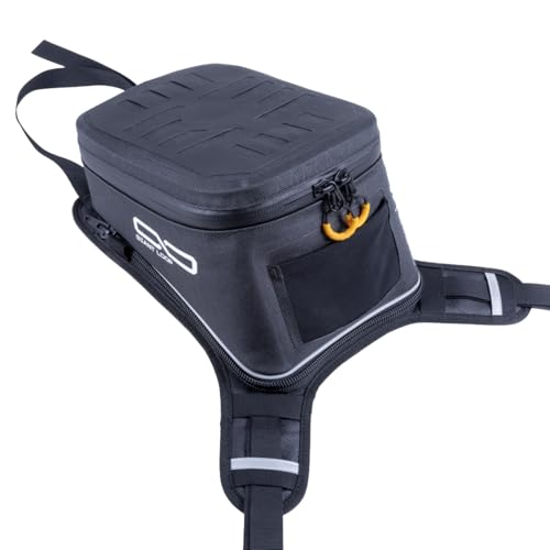 Giant Loop Diablo Tank Bag, Black Waterproof Motorcycle Tank Bag, 6-Liters Capacity for Small Items, Fits Any Dirt Bike, Adventure, Dual Sport & More (Black, 6L) - color: Black, size: 6L