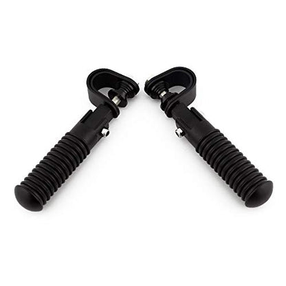 Motorcycle Footpegs Highway Pegs Adjustable Rubber Footrest 7/8" OR 1" Engine Guard Clamp Kit For Touring Road King Softail Dyna Universal (Black) - color: Mate Black # 2