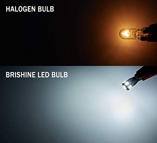 300LM Extremely Bright Canbus Error Free 194 168 2825 W5W T10 LED Bulbs 6000K Xenon White 9-SMD 2835 LED Chipsets for Dome Map Door Courtesy License Plate Lights (Pack of 4) - color: Xenon White