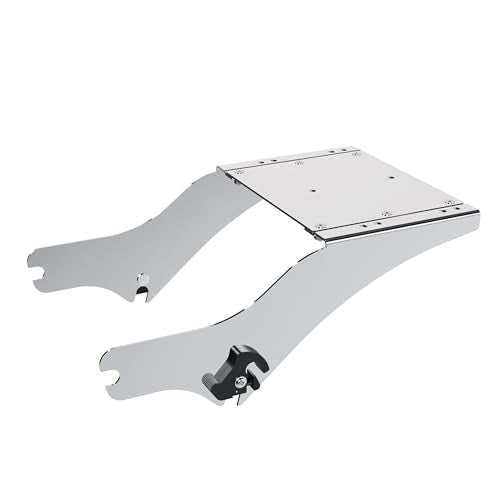 ECOTRIC Detachable Luggage Trunk Mount Rack Compatible with Harley Davidson Touring 1997-2008 Razor Chopped King Luggage Trunk Fit for Road Glide Street Glide Road King Electra (Chrome) - color: Chrome