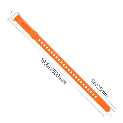 Utility Straps Pro (2-Pack) - Heavy-Duty 40lb Secure Straps for Bikes, Skis, Moto Gear, Tools & More - Freeze-Proof, Safety Orange (20in(50CM)) - color: 20in(50CM)