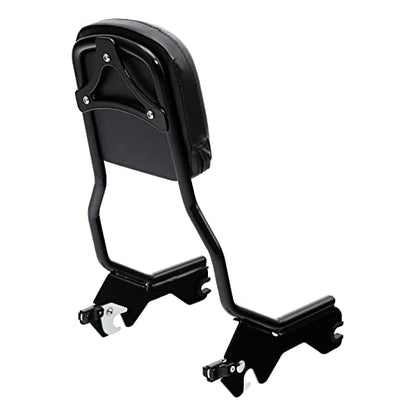 XFMT Motorcycle Detachable Standard Height Sissy Bar Upright Passenger Backrest Pad For Harley Softail Low Rider Sport Glide FXLR FXLRS and FLSB '18-Later, Gloss Black - color: Gloss Black