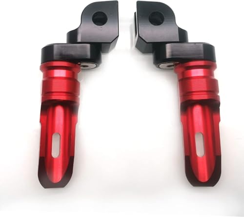 MZS Motorcycle Foot Pegs, Adjustable Front Footpegs Rider Footrest Rest Pedal CNC Red Compatible with GROM Monkey CBR 600 F2 F3 F4 F4I CBR600RR CBR650F CBR650R CBR1000RR CBR1100XX VFR800 VFR1200F - size: GROM/Monkey/CBR600/CBR600RR/CBR650R/CBR1000RR