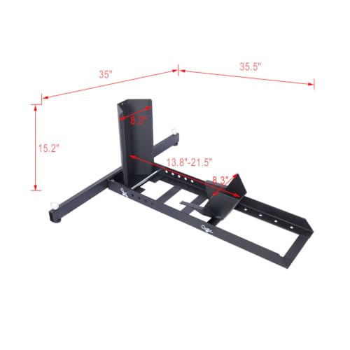 Heavy Duty Motorcycle Wheel Chock Stand 1800 lb Capacity, Adjustable Steel Front Wheel Stabilizer for 15–22 Inch Tires, Floor or Trailer Mount Motorcycle Parking Stand