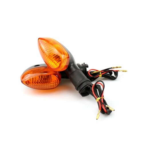 2PCS Motorcycle Turn Signal Light Indicator Lamp Compatible With YAMAHA YZF R1 R6 R125 R25 R3 FZ-6N XJ6 Front Back Blinker Blub Universal(Yellow) - color: Yellow