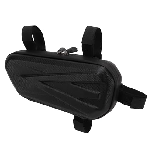 OUKENS Motorcycle Tail Bag, Universal EVA Hard Shell Triangle Waterproof Motorcycle Side Bag Bike Luggage Storage with Double Sealing Zippers, Black
