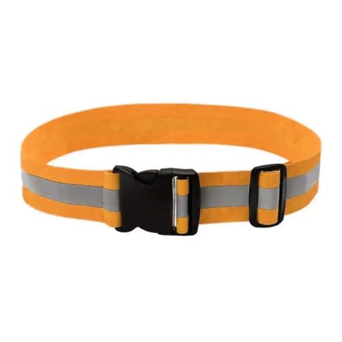 Reflective Bands 8pcs Adjustable Elastic Reflective Belts for Running High Visible Night Safety Gear for Cycling Running - color: Orange+green