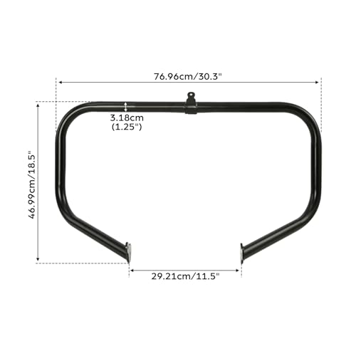 TCMT Highway Engine Guard Crash Bar Lower Vented Leg Fairing with 6.5" Speaker Pod Fit For Harley Touring 2014-2024 Road King Road Glide Street Glide Electra Glide - color: Black Crash Bar, Standard Leg, size: Style D-1 Lower Vented Leg