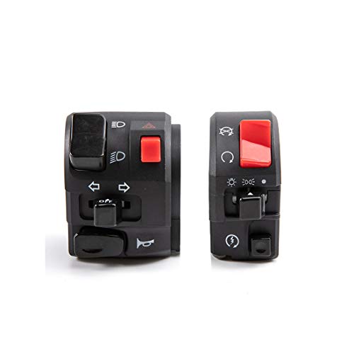 Universal Motorcycle Switch 7/8” 22mm Motorcycle Horn Button Blinker Fog Light Light Start Handlebar Electric Control Switch
