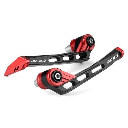 Motorcycle Brake Clutch Lever Guards Bar End Handguard Compatible With Ninja 400 2018 2019 2020 2021 2022 2023 | Handlebar Protector Ninja400 EX400 Accessories (red) - color: red
