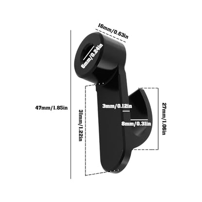 2Pcs Motorcycle Handlebar Hook CNC Aluminium Helmet Hook Suitable for Motorcycle Helmets Gloves Cups(Black) - color: Black