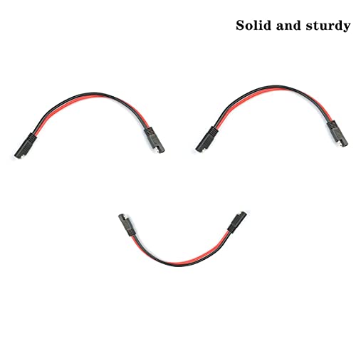 5 Pack 10 Gauge 2 Pin Quick Disconnect Polarized Wire Harness SAE Connector Bullet Lead Cable for Motorcycle Boat Car Tractor - 12in Red and Black Wire (5PCS 12IN 10GAUGE) - style: 10 Gauge