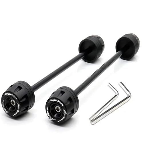 for Suzuki Hayabusa GSX1300R 2008-2022 Motorcycle Front Rear Axle Fork Wheel Protector Sliders Falling Protection(Black) - color: Black
