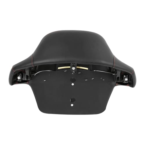 HR3 Wrap Around Backrest Pad for King Trunk Chopped Trunk Compatible with 2014-later Harley Touring Road King Road Glide Street Glide Electra Glide (Red Stitches) - color: Red Stitches