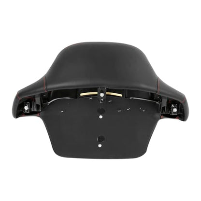 HR3 Wrap Around Backrest Pad for King Trunk Chopped Trunk Compatible with 2014-later Harley Touring Road King Road Glide Street Glide Electra Glide (Red Stitches) - color: Red Stitches