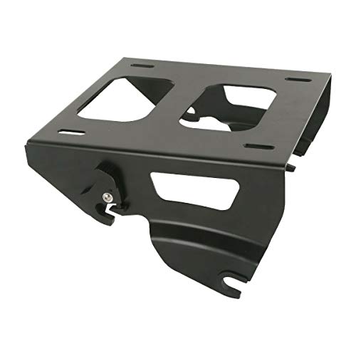 TCMT King Motorcycle Trunk Box Wrap-Around Backrest Solo Mounting Rack Fit For Harley 2014-2025 Touring CVO Road King Road Glide Street Glide Electra Glide Pack - color: Style A+Black Solo Rack
