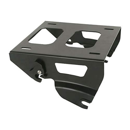 TCMT King Motorcycle Trunk Box Wrap-Around Backrest Solo Mounting Rack Fit For Harley 2014-2025 Touring CVO Road King Road Glide Street Glide Electra Glide Pack - color: Style A+Black Solo Rack