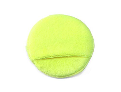 Maxshine 16cm Universal Yellow Multipurpose Microfiber Finger Hold Applicator – Soft, Reusable Pad for Waxing, Polishing & Cleaning – Ideal for Interior & Exterior Car Detailing