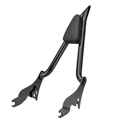 Mofun 27" Tall Passenger Backrest Sissy Bar 1.3" Fat Bar Compatible with Harley Touring Road King Street Electra Road Glide 2009-2025, Gloss Black - color: Gloss Black, size: 09-25