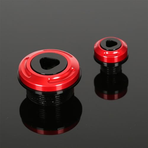 Monkey125 Engine Crankcase Cover Plugs Compatible with Monkey 125 GROM CT125 DAX 125 CNC Motorcycle Accessories Crankcase Hole Plug (Red) - color: Red3