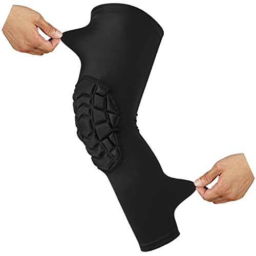 SZKANI Knee Pads Compression Leg Sleeve Knee Sleeve for All Sports Wrestling Protector Gear, 1 Pair of Knee Paded - color: Black_2 Pack, size: X-Small