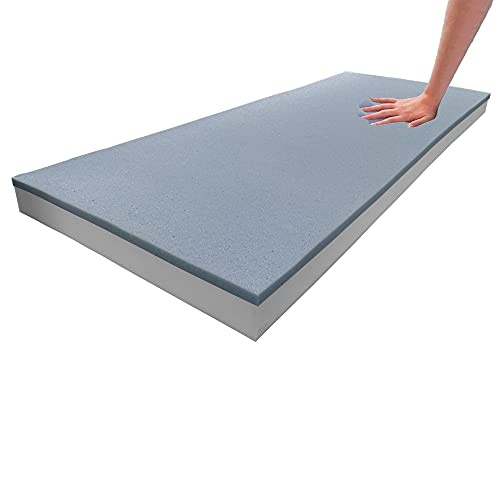 Foamma 2" x 24" x 72" High Density Gel Memory Foam Base, Cooling Pressure Relief, High Density Foam Cushion, Couch Filler Stuffing, Chair, and Upholstery Cushions - color: Gel Memory Foam, size: 2" x 24" x 72", style: 1 Pack