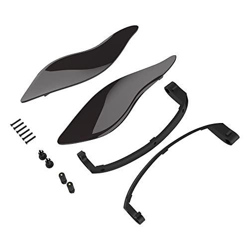 Moto Onfire Color-Matched Motorcycle Air Deflectors Batwing Fairing Wind Fit for '14-Later Harley Touring Street Electra Glide (2 Pcs) (Blackened Cayenne) - color: Blackened Cayenne