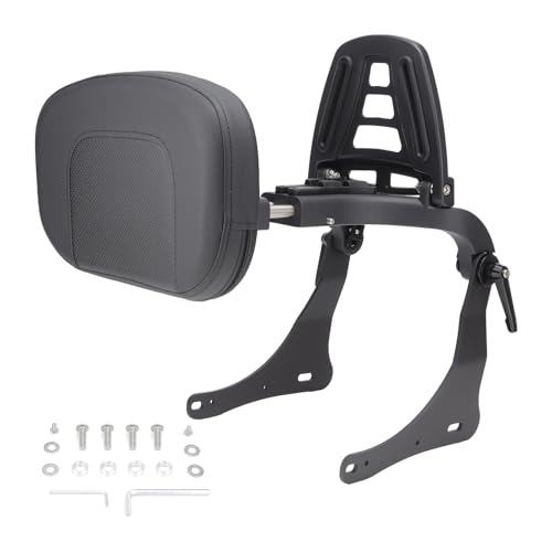 Motorcycle Multi Purpose Adjustable Sissy Bar, Driver/Passenger Backrest Pad with Folding Luggage Rack Mount Kit for Kawasaki Vulcan S 650 2015-2016, Vulcan S EN 650 2017-2024