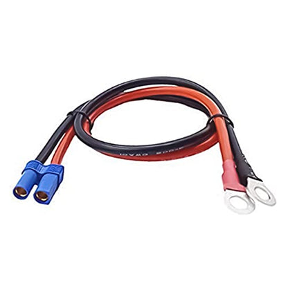 EC5 to O Ring Terminal Extension Cable EC5 Female Plug Connector Cable for RC Car ESC Jump Starter Emergency Power Cord Automotive Emergency Battery and More- (10AWG/50cm/1.6ft)