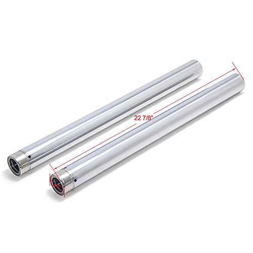 TOFR 49mm Fork Tubes for Harley Touring 14-20 FLHT FLTR FLHR FLHX Street Glide Electra Glide Road King Road Glide 45500113 37Mn5 Steel - color: Silver