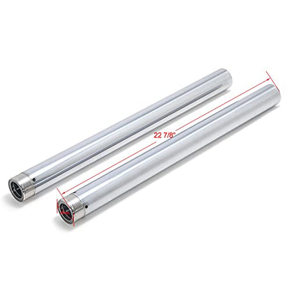 TOFR 49mm Fork Tubes for Harley Touring 14-20 FLHT FLTR FLHR FLHX Street Glide Electra Glide Road King Road Glide 45500113 37Mn5 Steel - color: Silver