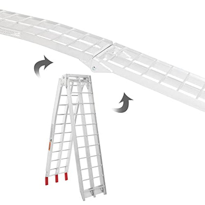 1pc 7.5' Motorcycle ramp Aluminum Arched Foldable Folding Loading ATV Dirt Bike Ramp 750Lbs Capacity