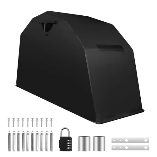 PROEZE Heavy Duty Motorcycle Shelter Storage Sheds Motorcycle Garage, 106.3"x 41.3"x 61.1" Motorcycle Cover Waterproof Outdoor Motorcycle Tent with Lock - size: 106.3" Motorcycle Shelter