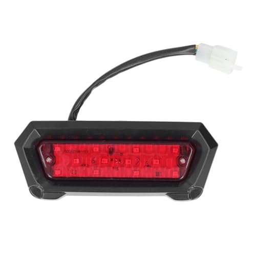 Aramox 12V Brake Light 3 Wire Plug Red Reflective Lens Motorcycle Brake Stop Running Rear Lamp Taillight Replacement for to Chinese ATVs Quads Kart