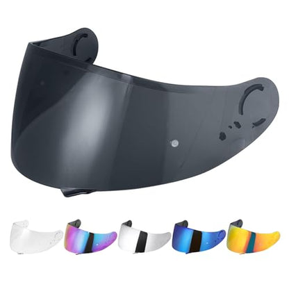 GT Air Visor Repalcement for GT Air 2, Outer Face Helmet Shield Compatible with CNS-1/Neotec/TC-5/TC-9 Accessories (Black) - color: Black