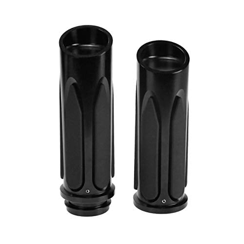 1" Electronic Throttle Defiance Handlebar Grips 25mm Hand Grips Fit for Harley Touring Street Glide Road King Road Glide Electra Glide - color: #5 Black